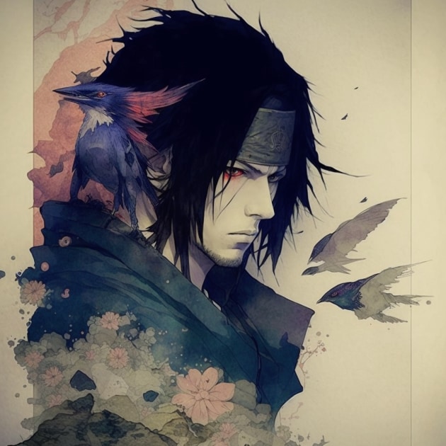 sasuke-uchiha-art-style-of-warwick-goble