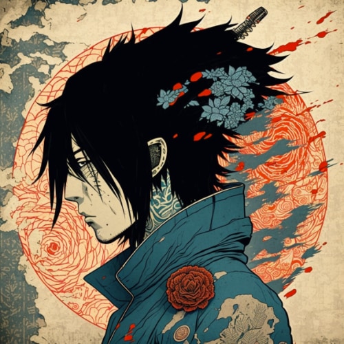 sasuke-uchiha-art-style-of-yuko-shimizu