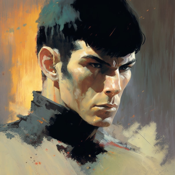 Spock in the Art Style of Mamoru Hosoda