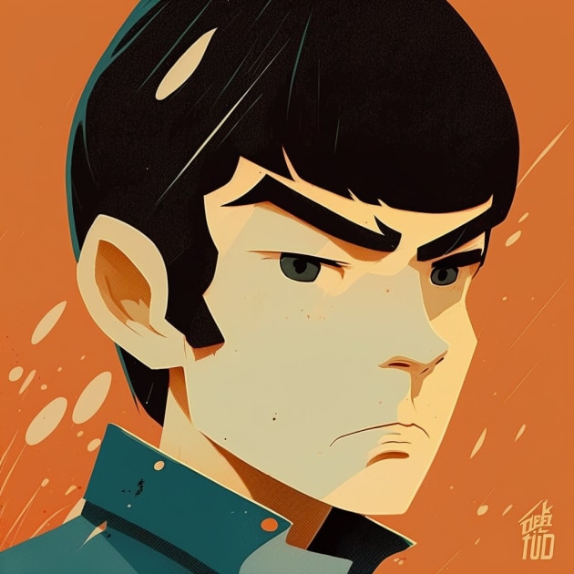Spock in the Art Style of Mamoru Hosoda