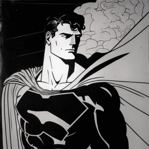 superman-art-style-of-aubrey-beardsley