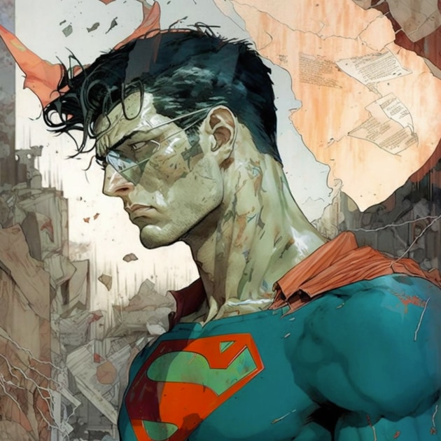 superman-art-style-of-enki-bilal