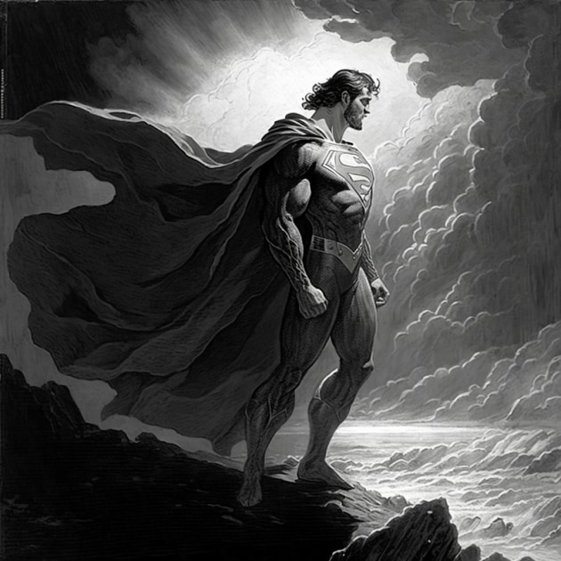 superman-art-style-of-gustave-dore