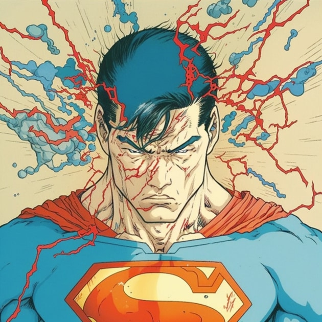 Superman in the Art Style of Shintaro Kago