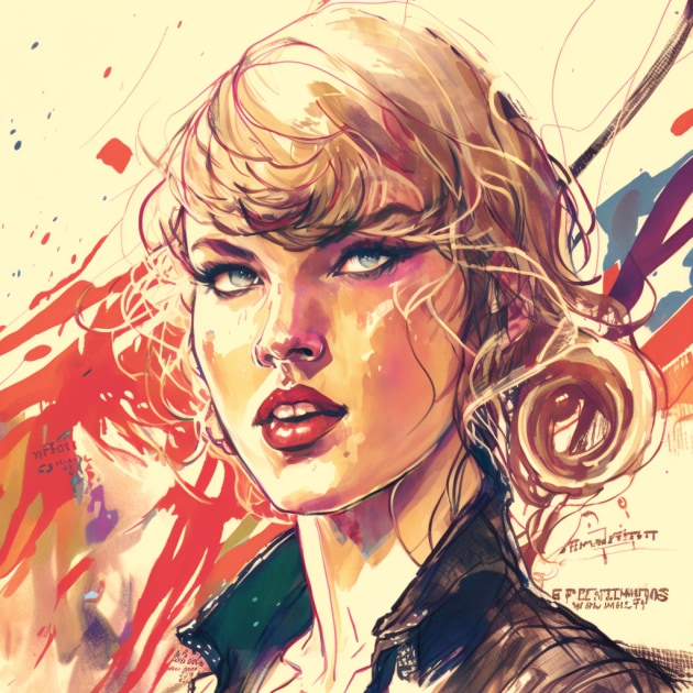 Taylor Swift in the Art Style of Eric Canete