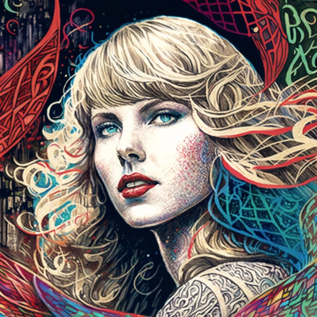 Taylor Swift in the Art Style of Philippe Druillet
