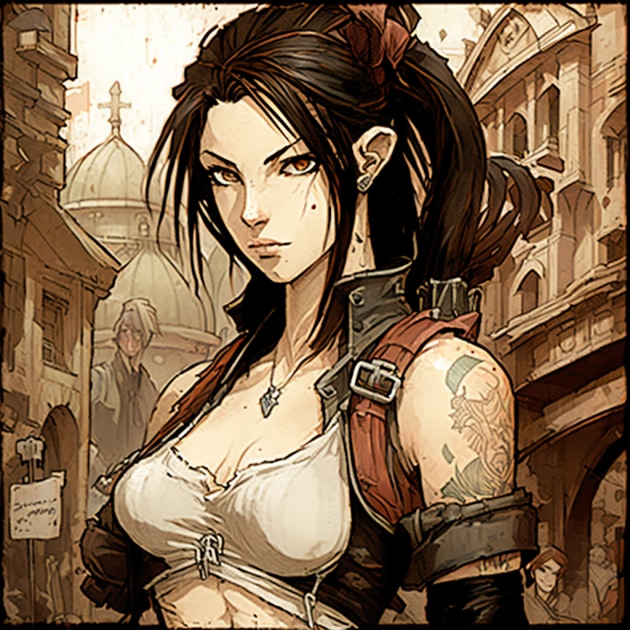 tifa-lockhart-art-style-of-anton-pieck