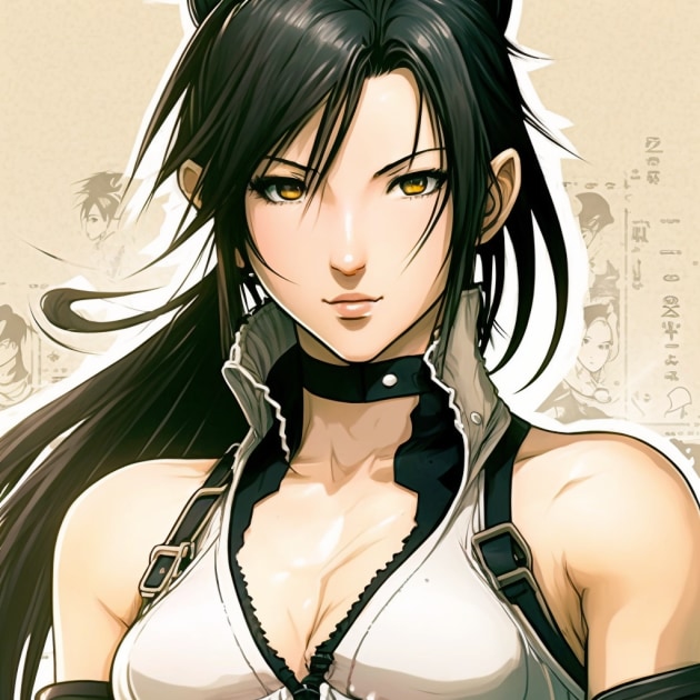 tifa-lockhart-art-style-of-chiho-aoshima