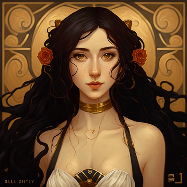 tifa-lockhart-art-style-of-gustav-klimt