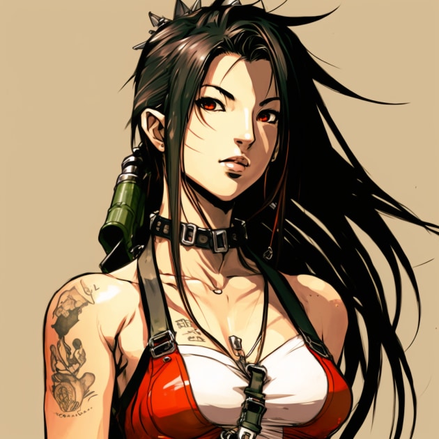 tifa-lockhart-art-style-of-hirohiko-araki