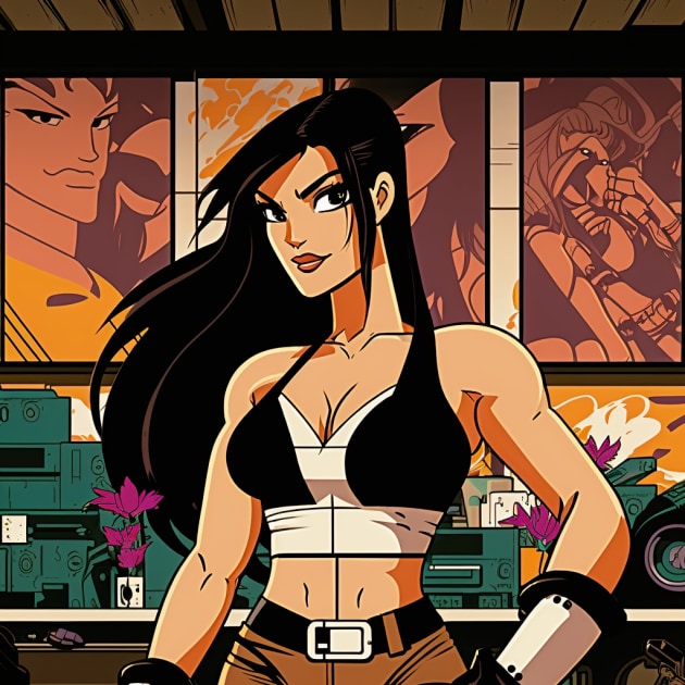 tifa-lockhart-art-style-of-josh-agle