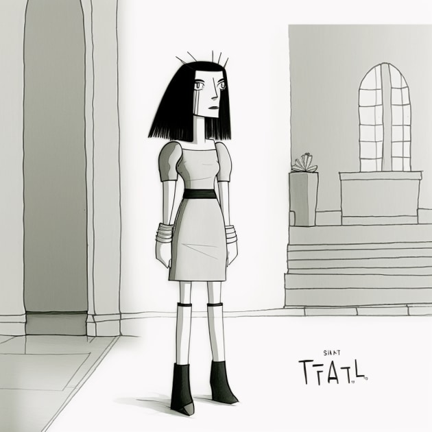 tifa-lockhart-art-style-of-saul-steinberg