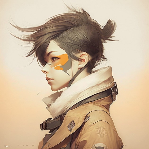 Tracer in the Art Style of Ohara Koson