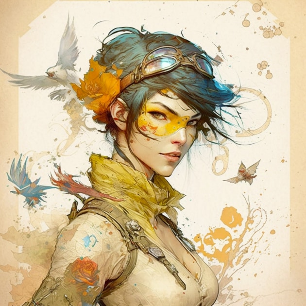 Tracer in the Art Style of Warwick Goble