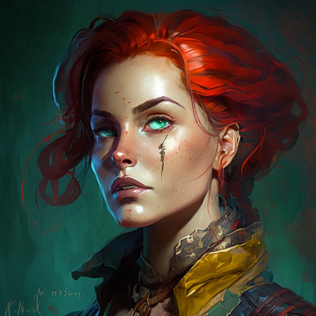 triss-merigold-art-style-of-atey-ghailan