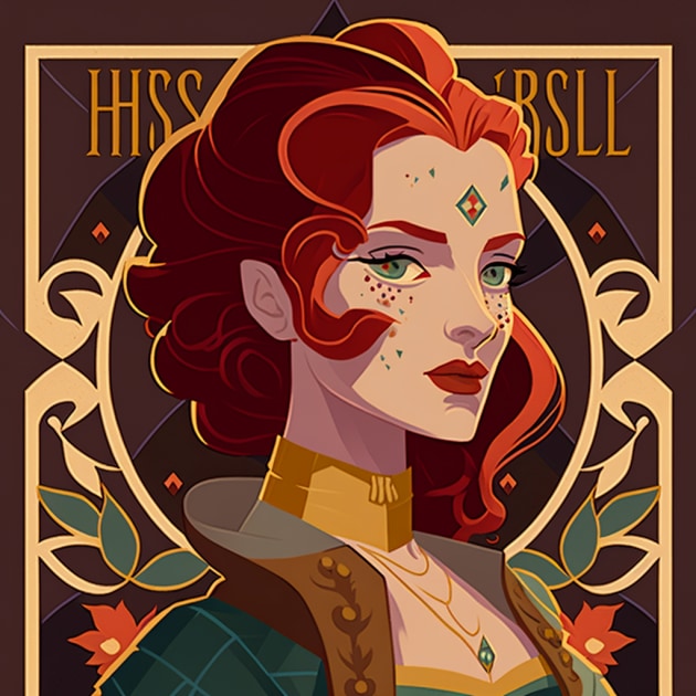 triss-merigold-art-style-of-josh-agle