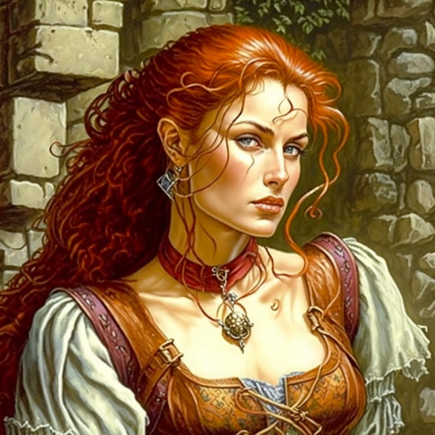 triss-merigold-art-style-of-larry-elmore