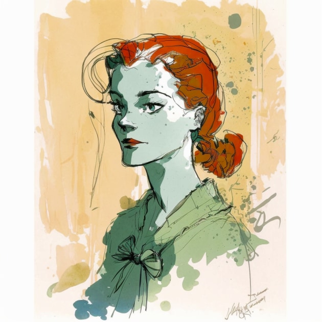 triss-merigold-art-style-of-quentin-blake