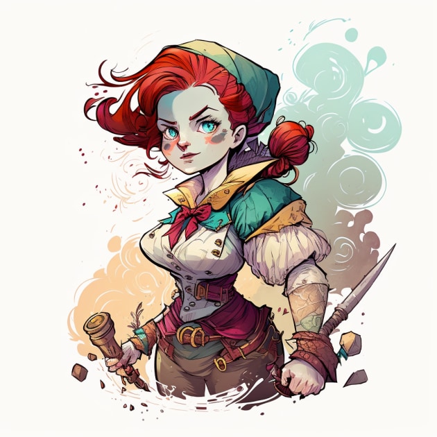 triss-merigold-art-style-of-skottie-young