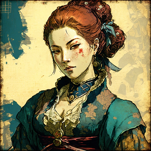 triss-merigold-art-style-of-utagawa-kuniyoshi