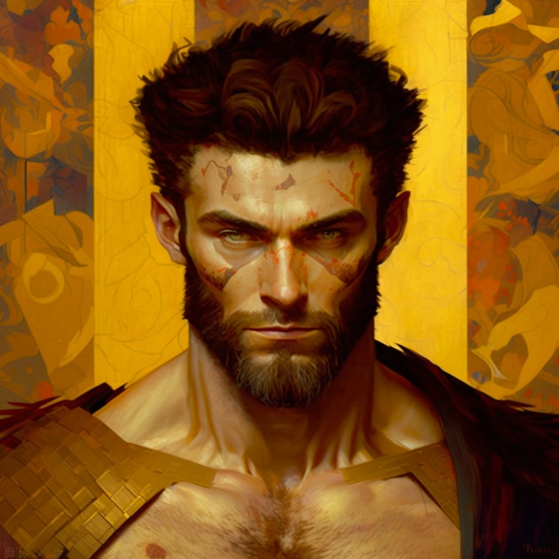 wolverine-art-style-of-gustav-klimt