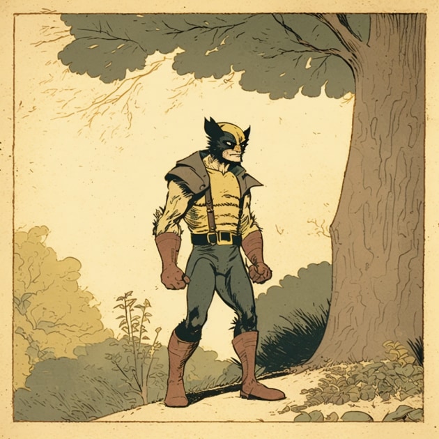 wolverine-art-style-of-randolph-caldecott