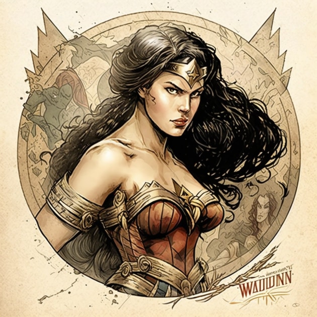 wonder-woman-art-style-of-anton-pieck