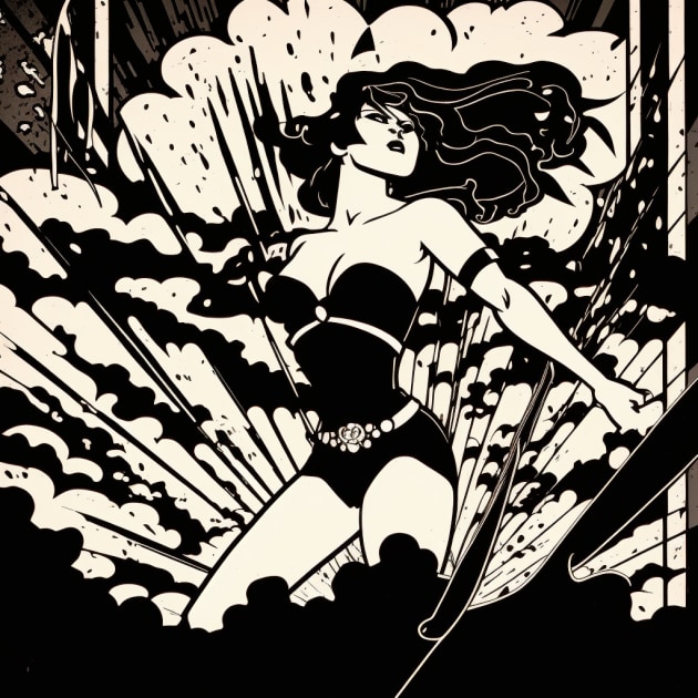 wonder-woman-art-style-of-aubrey-beardsley