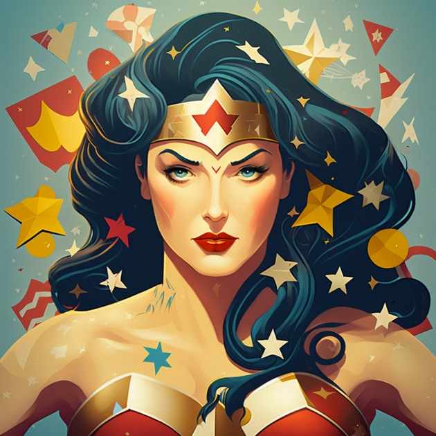 wonder-woman-art-style-of-chiho-aoshima