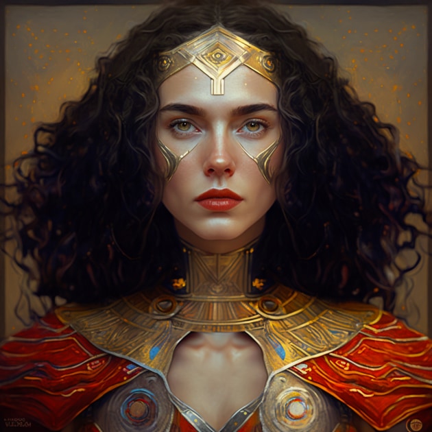 wonder-woman-art-style-of-gustav-klimt