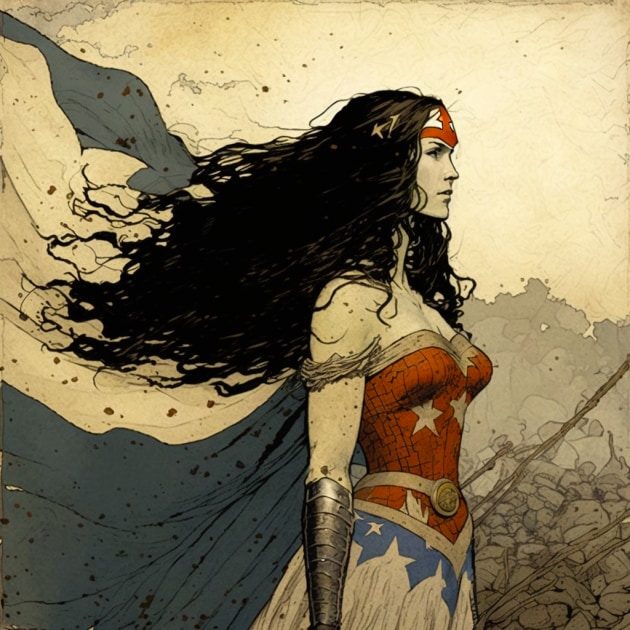 wonder-woman-art-style-of-john-bauer