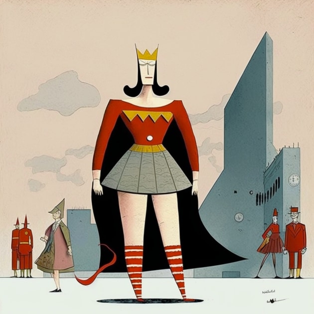 wonder-woman-art-style-of-saul-steinberg