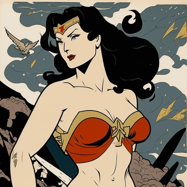 wonder-woman-art-style-of-toshio-saeki