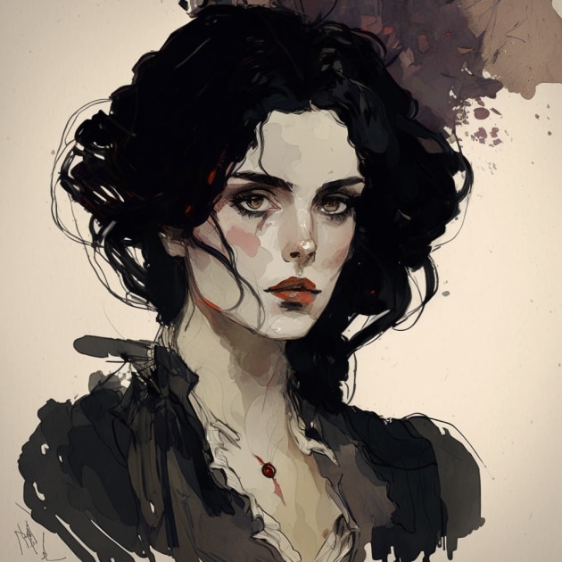 yennefer-art-style-of-egon-schiele