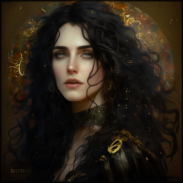 yennefer-art-style-of-gustav-klimt