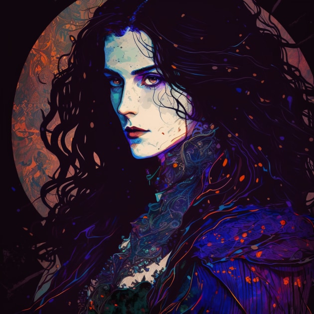 yennefer-art-style-of-harry-clarke