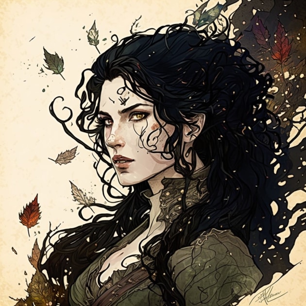 Yennefer in the Art Style of Rebecca Guay