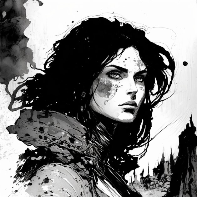 yennefer-art-style-of-sergio-toppi