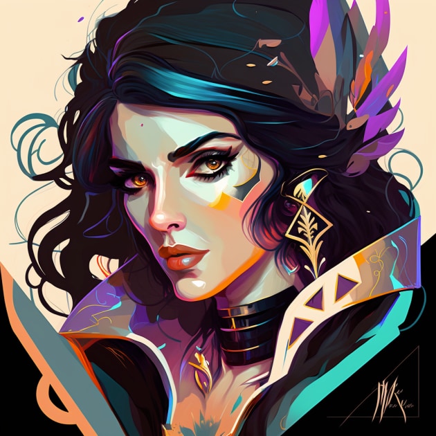 yennefer-art-style-of-isaac-maimon